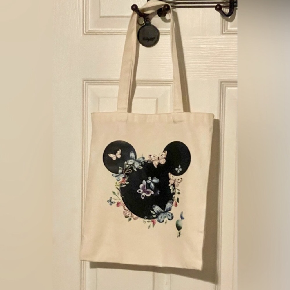 Mickey Mouse Floral Tote Bag